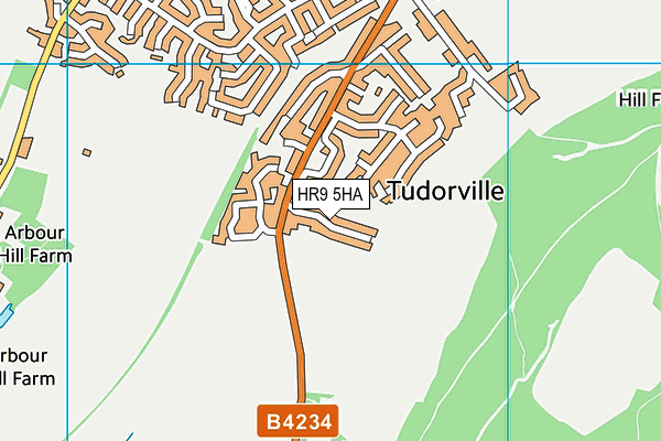 HR9 5HA map - OS VectorMap District (Ordnance Survey)