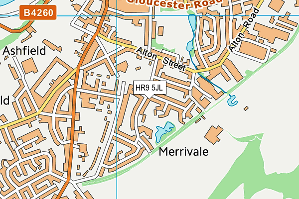 HR9 5JL map - OS VectorMap District (Ordnance Survey)