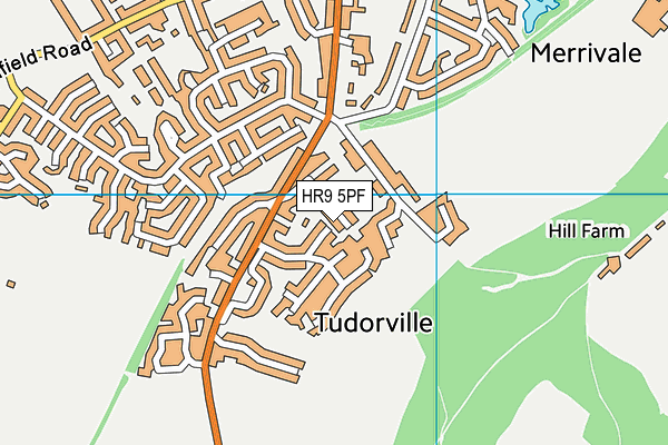 HR9 5PF map - OS VectorMap District (Ordnance Survey)