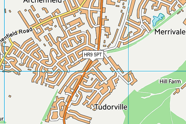 HR9 5PT map - OS VectorMap District (Ordnance Survey)