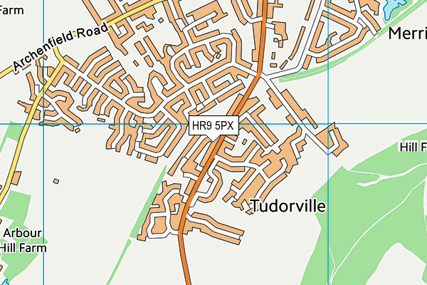 HR9 5PX map - OS VectorMap District (Ordnance Survey)