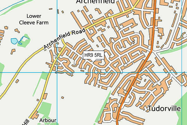 HR9 5RL map - OS VectorMap District (Ordnance Survey)