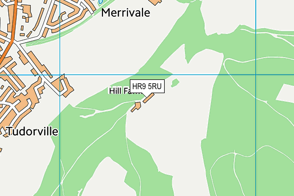 HR9 5RU map - OS VectorMap District (Ordnance Survey)