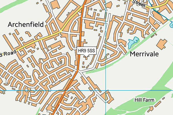 HR9 5SS map - OS VectorMap District (Ordnance Survey)