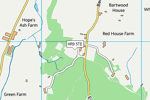 HR9 5TE map - OS VectorMap District (Ordnance Survey)