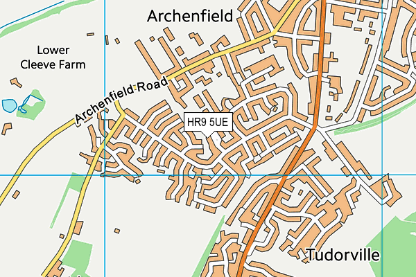 HR9 5UE map - OS VectorMap District (Ordnance Survey)