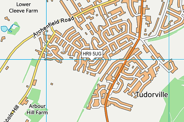 HR9 5UG map - OS VectorMap District (Ordnance Survey)