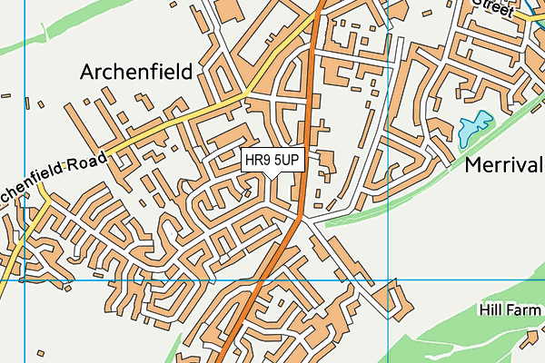 HR9 5UP map - OS VectorMap District (Ordnance Survey)