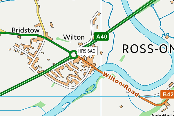 HR9 6AD map - OS VectorMap District (Ordnance Survey)