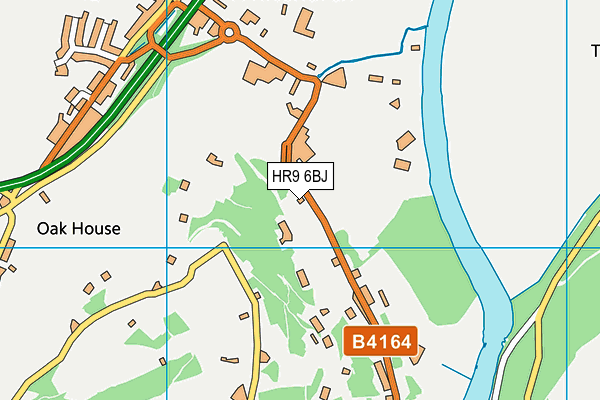 HR9 6BJ map - OS VectorMap District (Ordnance Survey)