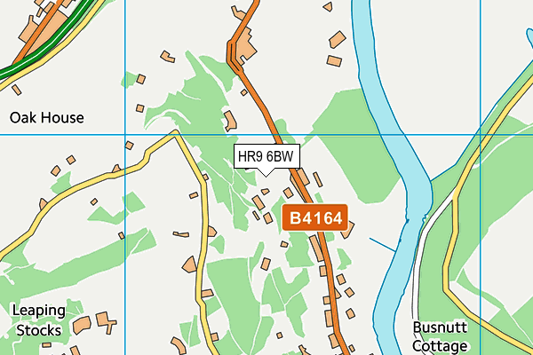 HR9 6BW map - OS VectorMap District (Ordnance Survey)