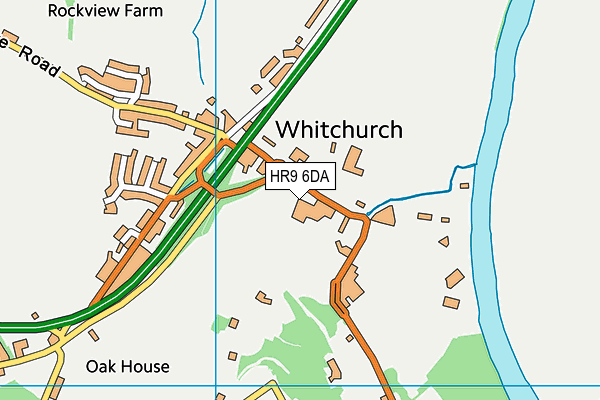 Whitchurch CofE Primary School map (HR9 6DA) - OS VectorMap District (Ordnance Survey)