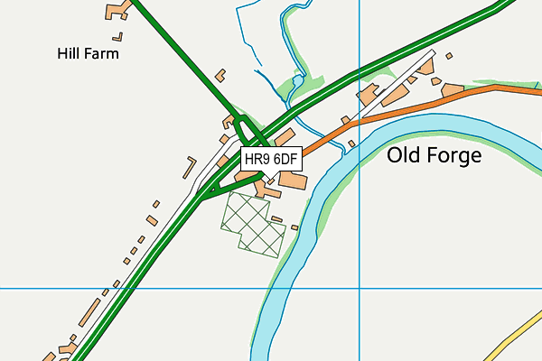 HR9 6DF map - OS VectorMap District (Ordnance Survey)