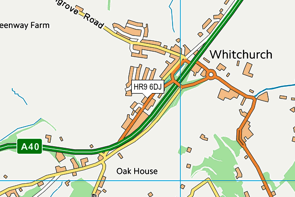 HR9 6DJ map - OS VectorMap District (Ordnance Survey)