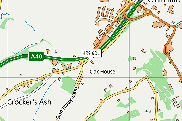 HR9 6DL map - OS VectorMap District (Ordnance Survey)