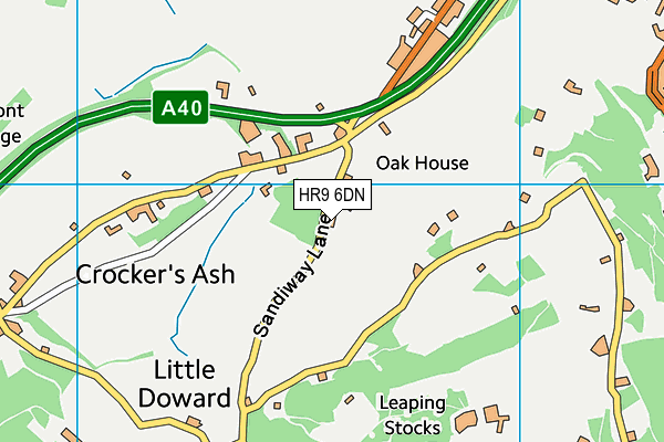 HR9 6DN map - OS VectorMap District (Ordnance Survey)