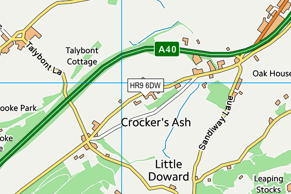 HR9 6DW map - OS VectorMap District (Ordnance Survey)