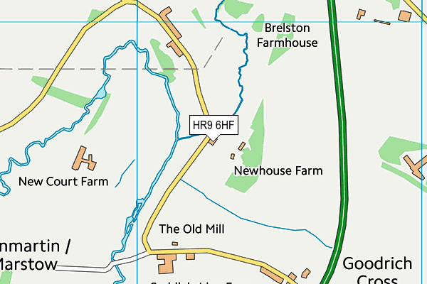 HR9 6HF map - OS VectorMap District (Ordnance Survey)