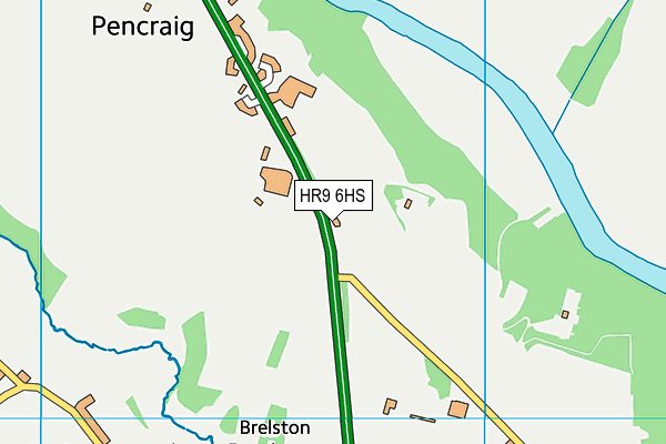 HR9 6HS map - OS VectorMap District (Ordnance Survey)