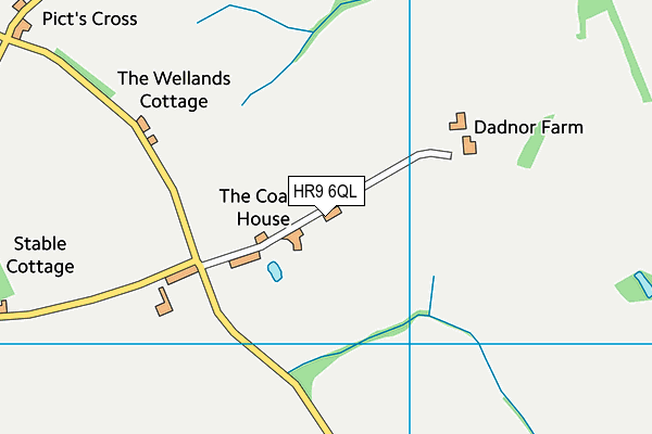 HR9 6QL map - OS VectorMap District (Ordnance Survey)