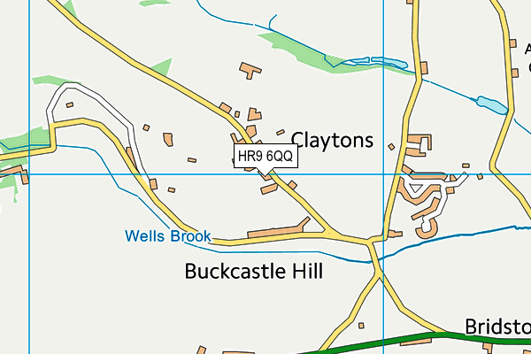 HR9 6QQ map - OS VectorMap District (Ordnance Survey)