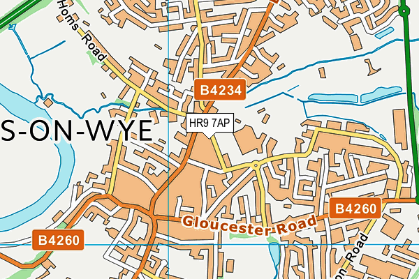 Wye Fit map (HR9 7AP) - OS VectorMap District (Ordnance Survey)