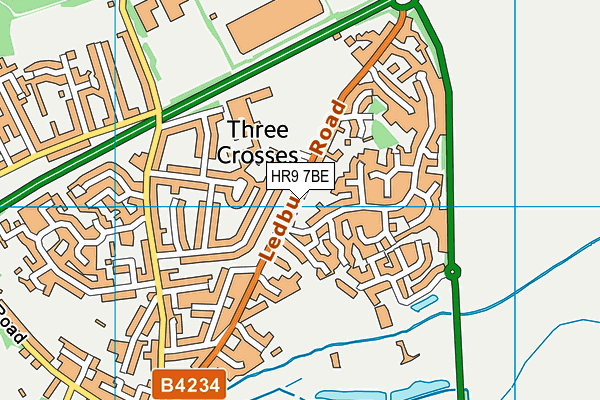 HR9 7BE map - OS VectorMap District (Ordnance Survey)