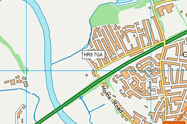 HR9 7GA map - OS VectorMap District (Ordnance Survey)