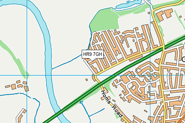 HR9 7GH map - OS VectorMap District (Ordnance Survey)