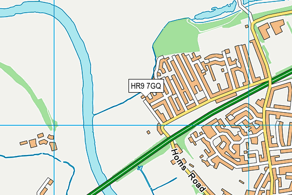 HR9 7GQ map - OS VectorMap District (Ordnance Survey)