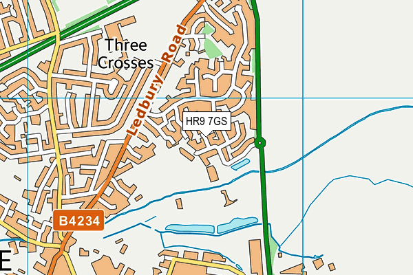 HR9 7GS map - OS VectorMap District (Ordnance Survey)