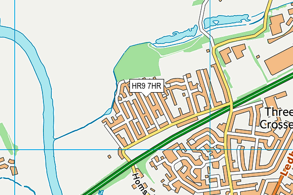 HR9 7HR map - OS VectorMap District (Ordnance Survey)