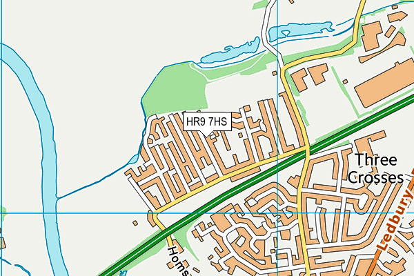 HR9 7HS map - OS VectorMap District (Ordnance Survey)