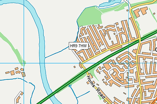 HR9 7HW map - OS VectorMap District (Ordnance Survey)