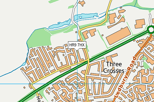 HR9 7HX map - OS VectorMap District (Ordnance Survey)