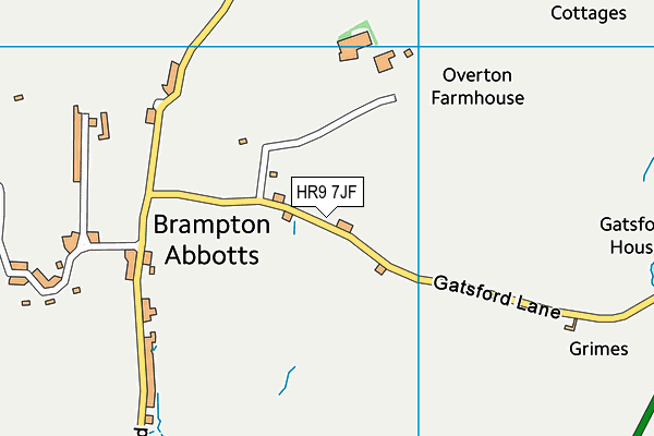 HR9 7JF map - OS VectorMap District (Ordnance Survey)