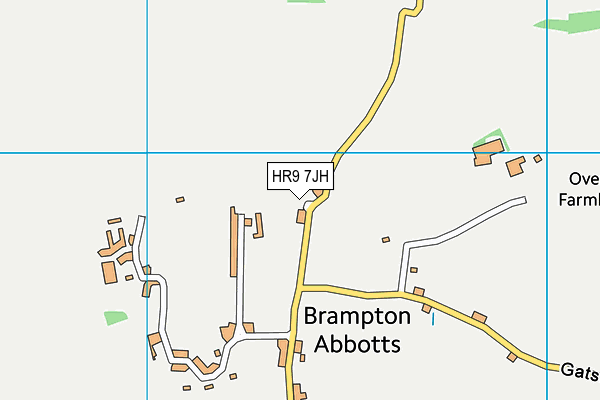 HR9 7JH map - OS VectorMap District (Ordnance Survey)