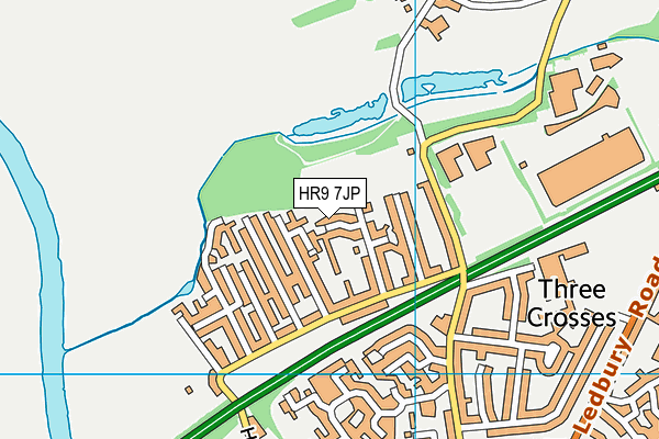 HR9 7JP map - OS VectorMap District (Ordnance Survey)