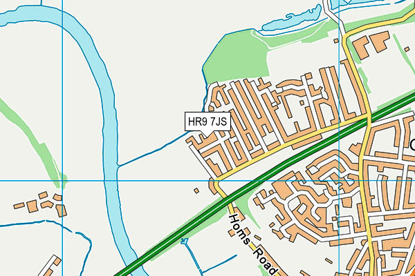 HR9 7JS map - OS VectorMap District (Ordnance Survey)