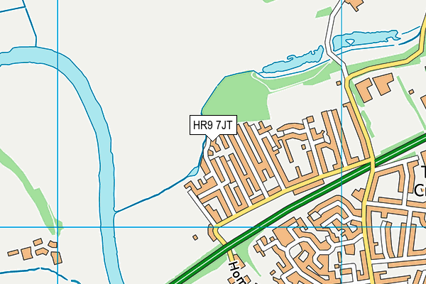 HR9 7JT map - OS VectorMap District (Ordnance Survey)