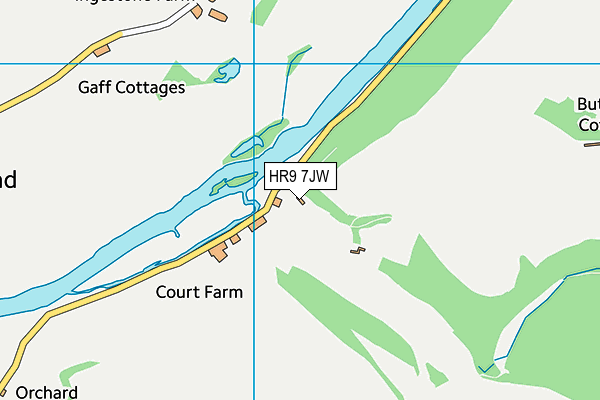 HR9 7JW map - OS VectorMap District (Ordnance Survey)