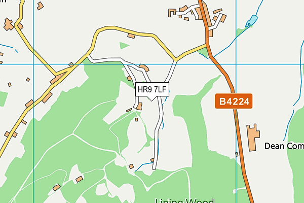 HR9 7LF map - OS VectorMap District (Ordnance Survey)