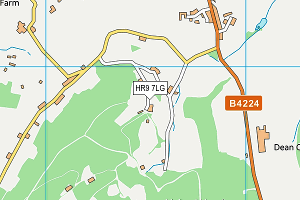 HR9 7LG map - OS VectorMap District (Ordnance Survey)