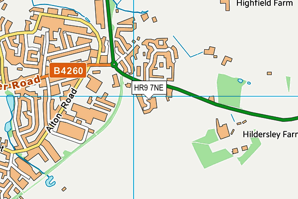HR9 7NE map - OS VectorMap District (Ordnance Survey)