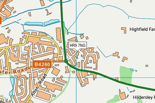 HR9 7NG map - OS VectorMap District (Ordnance Survey)