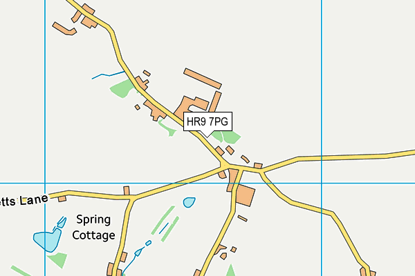 HR9 7PG map - OS VectorMap District (Ordnance Survey)
