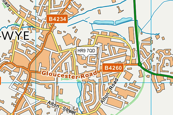 Larruperz Community Centre map (HR9 7QD) - OS VectorMap District (Ordnance Survey)