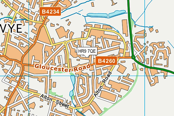 HR9 7QE map - OS VectorMap District (Ordnance Survey)