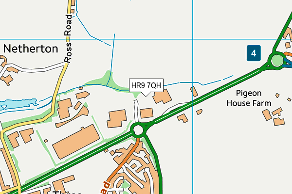 HR9 7QH map - OS VectorMap District (Ordnance Survey)