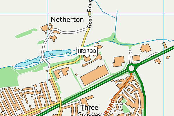 HR9 7QQ map - OS VectorMap District (Ordnance Survey)